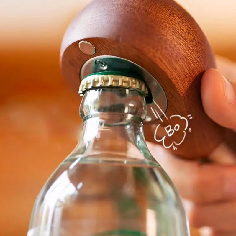 Magnetic Beer Bottle Opener Chicken Leg Wooden Portable Opener - Senior Support Goods