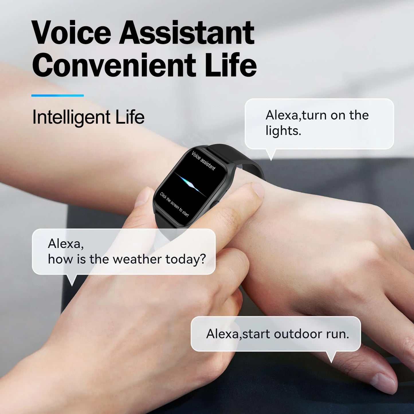 AI Voice Assistant Smart Watch for Men Women with HD Screen - Senior Support Goods