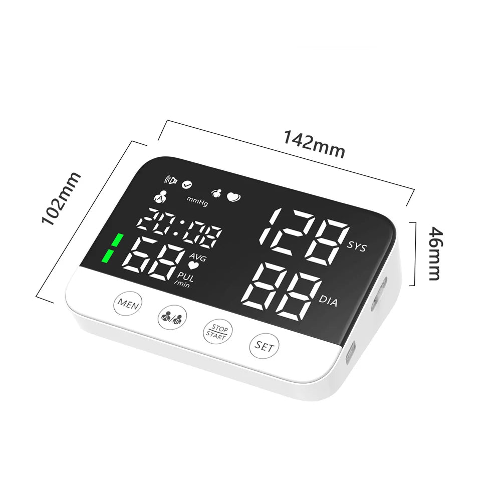 Blood Pressure Monitor Arm Cuff Tensiometer Digital Voice - Senior Support Goods