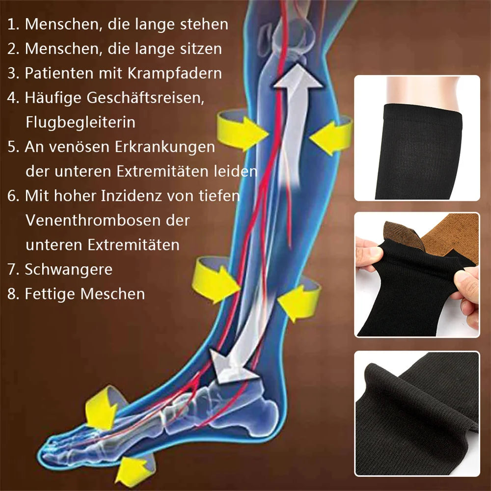 6 Pair Copper Compression Socks Women Men Anti Fatigue Relief - Senior Support Goods