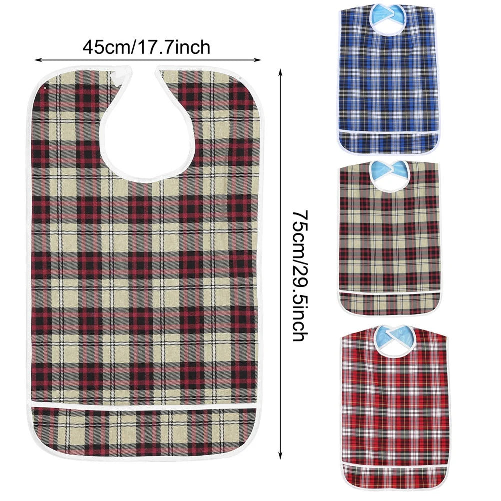Clothing Protector Bib Adult Bib Waterproof Elder Mealtime Aid - Senior Support Goods
