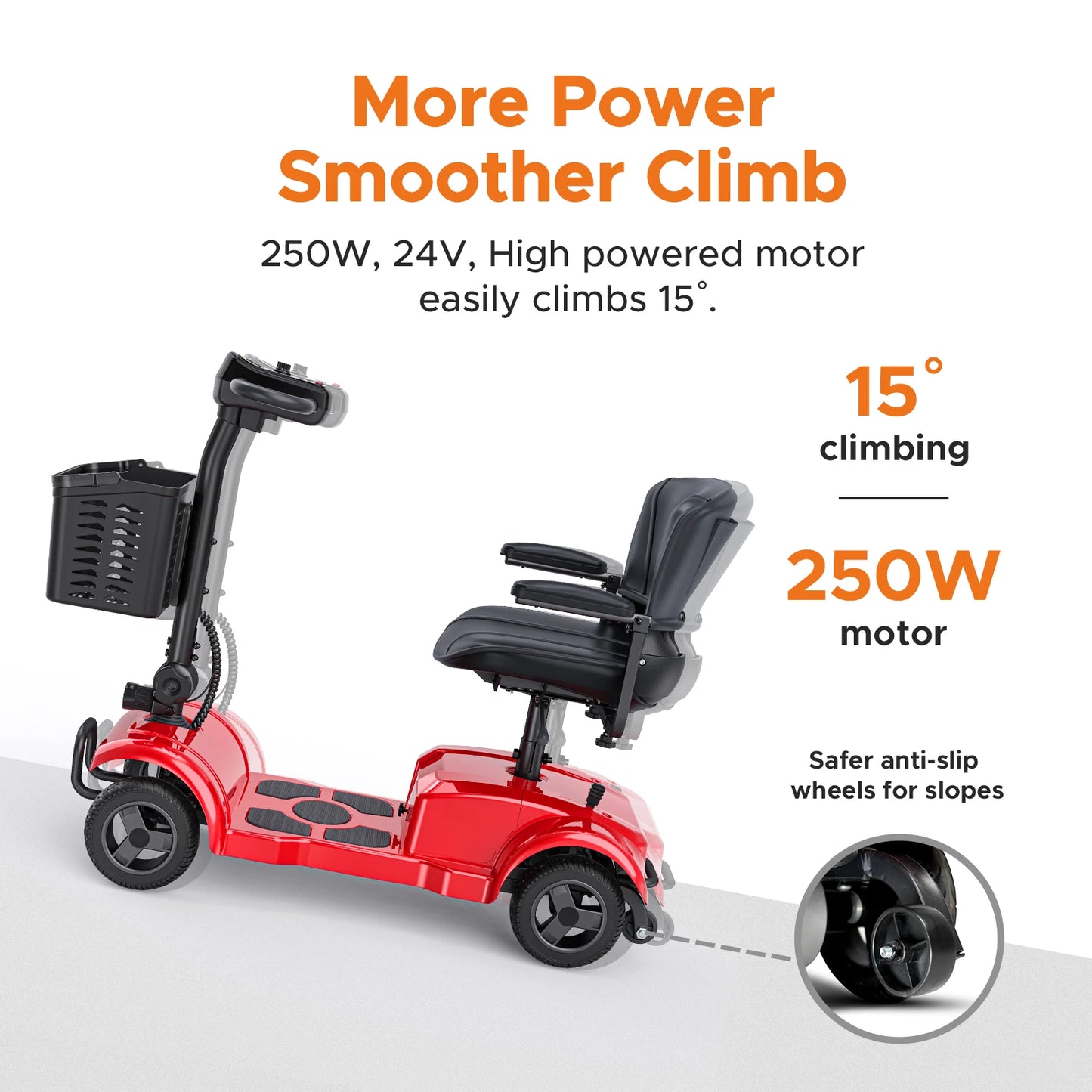 ENGWE Four-Wheeled Electric Scooter 250W 15.5 Miles Range - Senior Support Goods