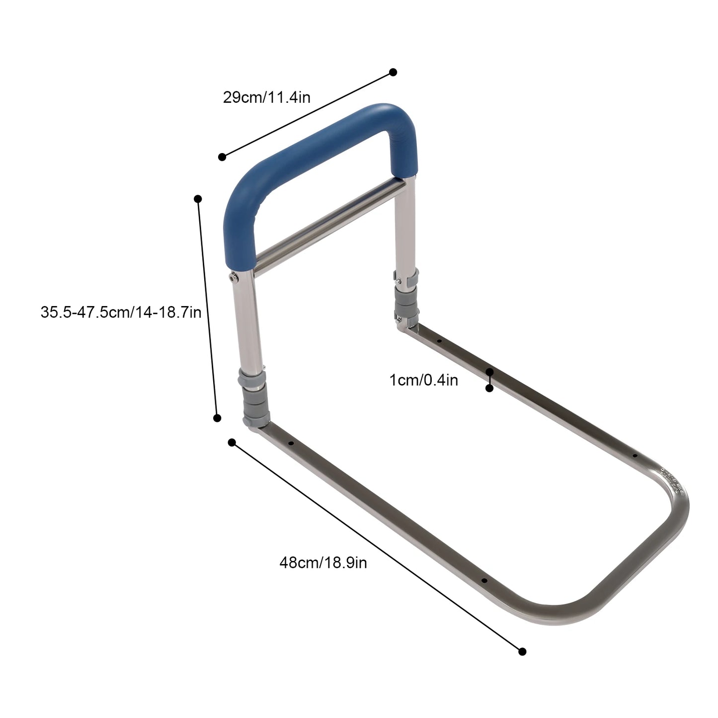 Bedside Assistant Stainless Steel Bedside Handrail Safety Rail - Senior Support Goods