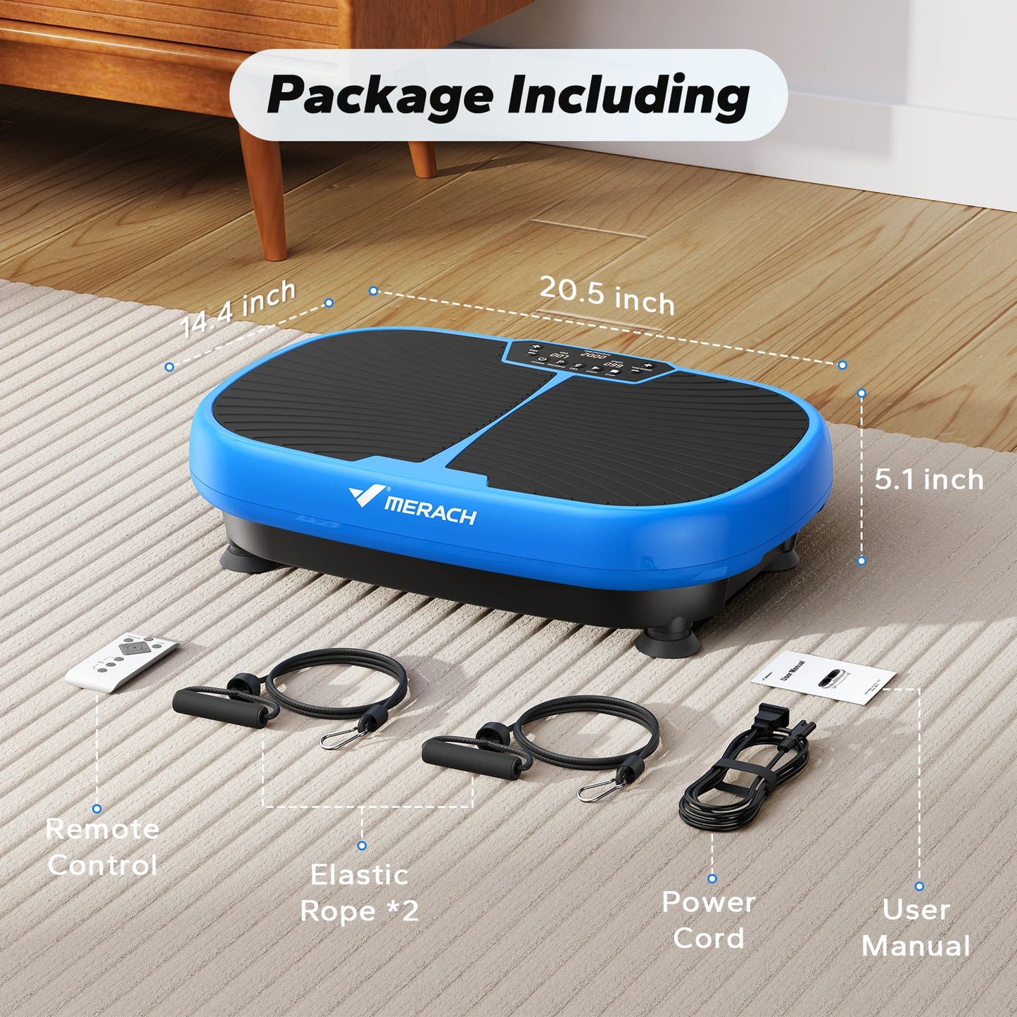 MERACH EMS Vibration Plate Exercise Machine for Lymphatic Drainage and Weight Loss - Senior Support Goods