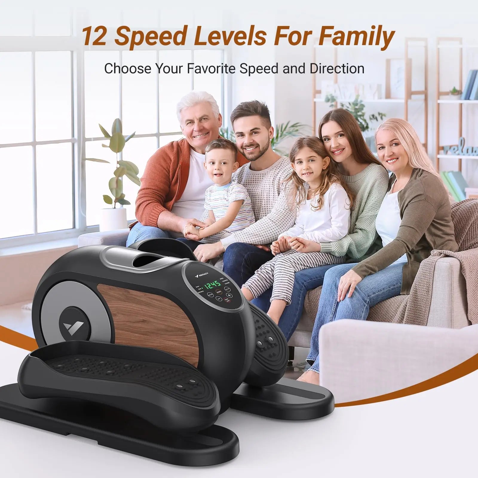 MERACH Under Desk Elliptical Machine Home Leg Exerciser - Senior Support Goods