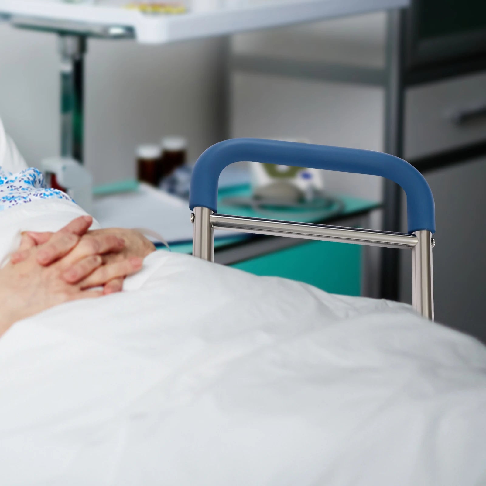 Bedside Assistant Stainless Steel Bedside Handrail Safety Rail - Senior Support Goods