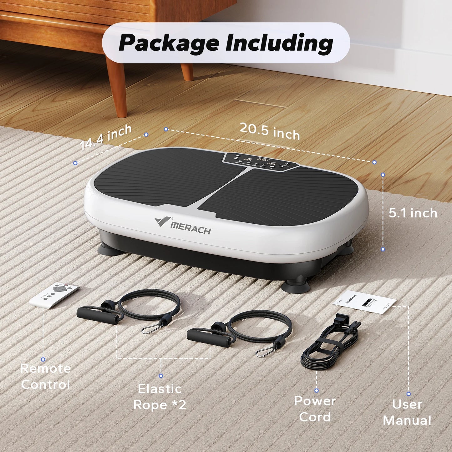 MERACH EMS Vibration Plate Exercise Machine for Lymphatic Drainage and Weight Loss - Senior Support Goods