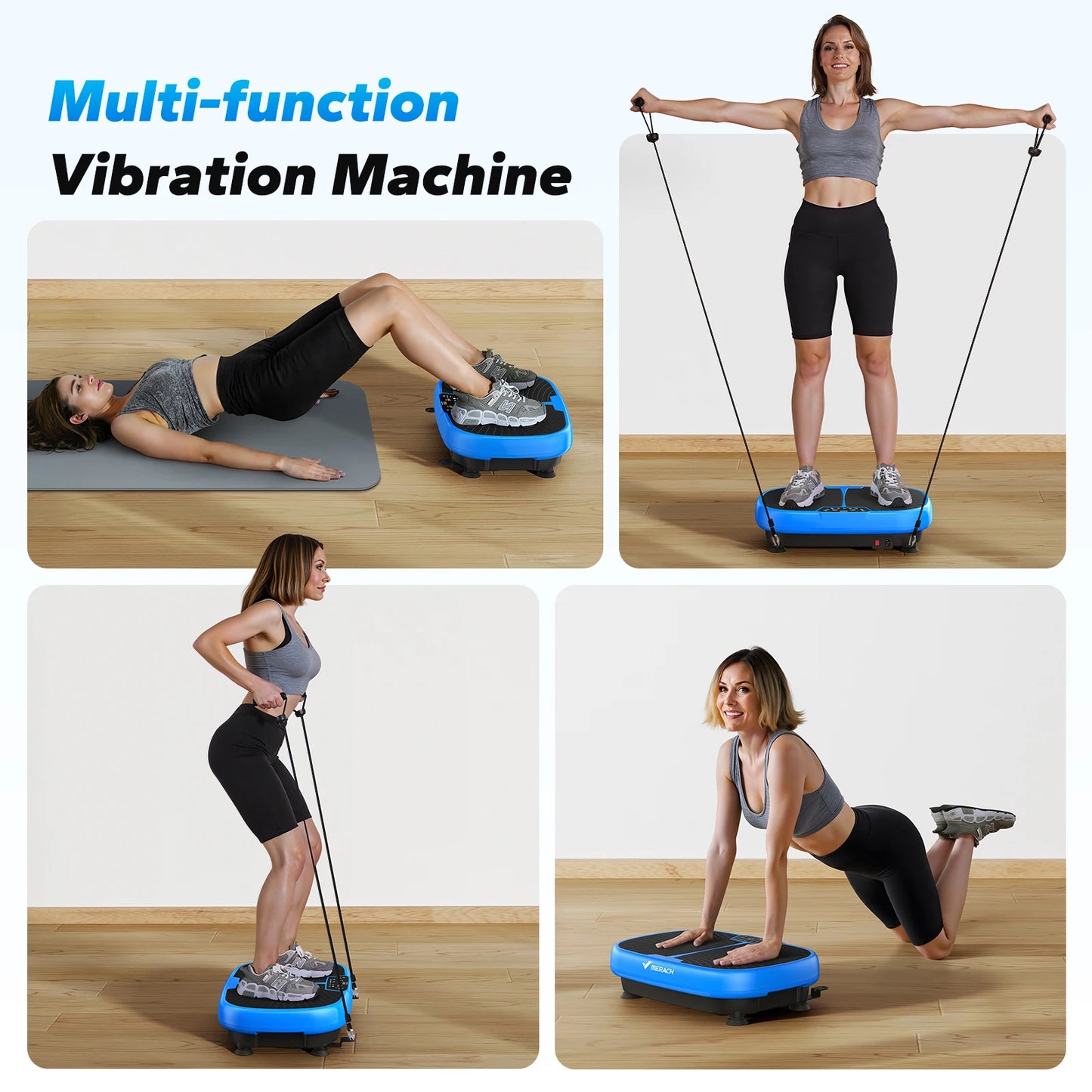 MERACH EMS Vibration Plate Exercise Machine for Lymphatic Drainage and Weight Loss - Senior Support Goods