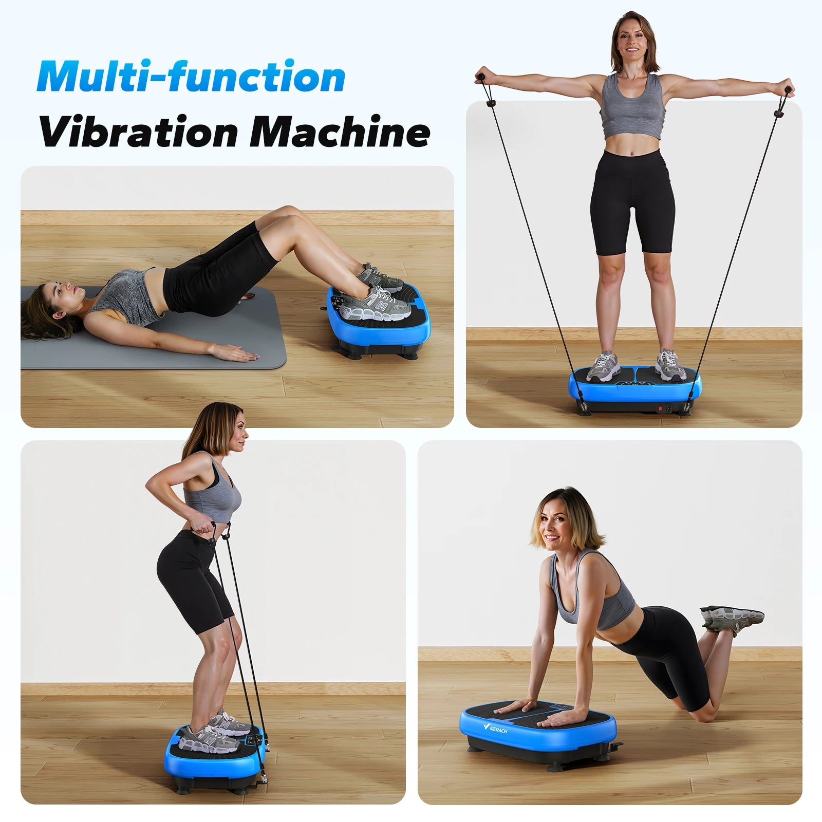 MERACH EMS Vibration Plate Exercise Machine for Lymphatic Drainage and Weight Loss - Senior Support Goods
