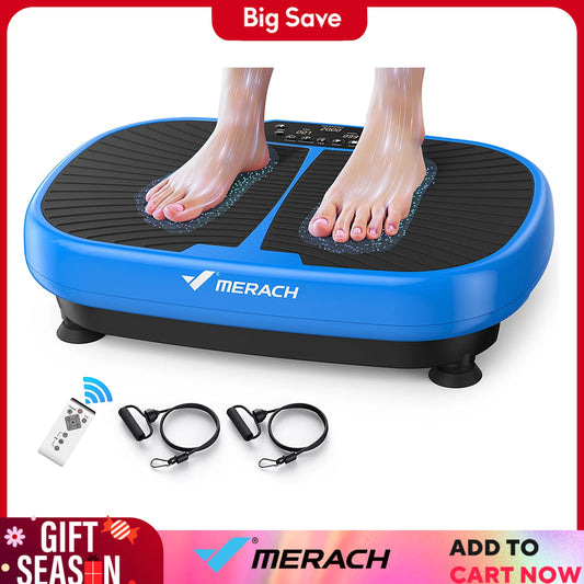 MERACH EMS Vibration Plate Exercise Machine for Lymphatic Drainage and Weight Loss - Senior Support Goods