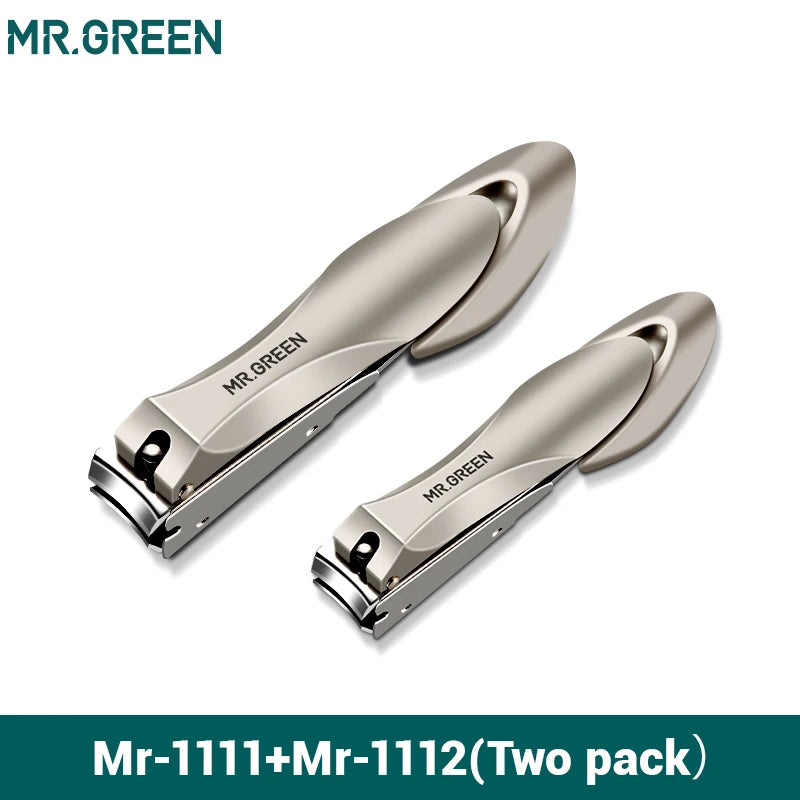 MR.GREEN Nail Clippers Stainless Steel Anti Splash Fingernail Cutter - Senior Support Goods