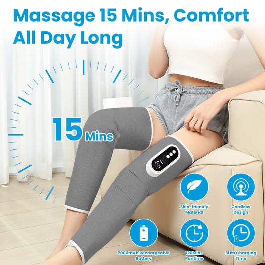 Smart Leg Massager Airbag Kneading Vibration Calf Massage Device - Senior Support Goods