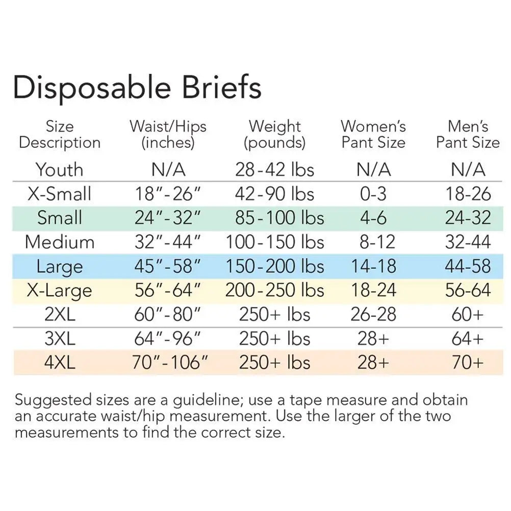 Tranquility ATN Adult Disposable Briefs XL 12ct Pack of 5 - Senior Support Goods