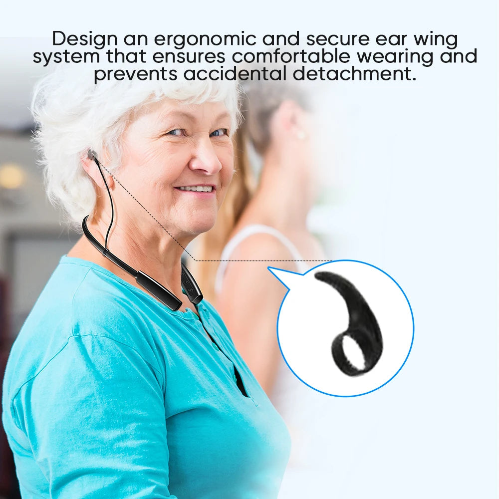 JINGHAO Neckband Hearing Amplifier Rechargeable Hearing Aids - Senior Support Goods