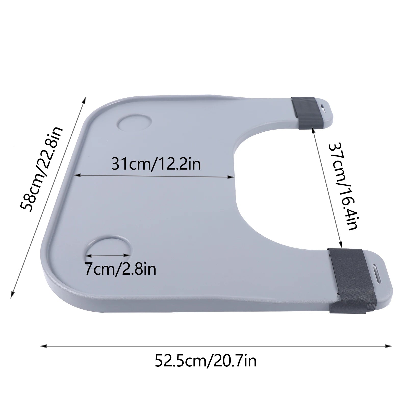Large Wheelchair Tray with Raised Edge - Waterproof Design - Senior Support Goods