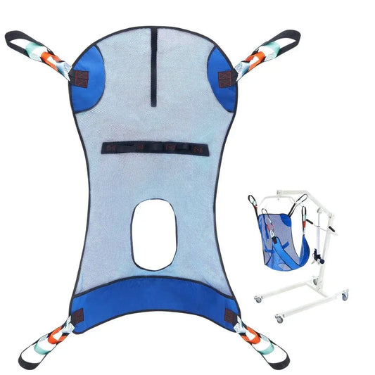 Heavy Duty Full Body Patient Lift Sling with Commode Opening - Senior Support Goods