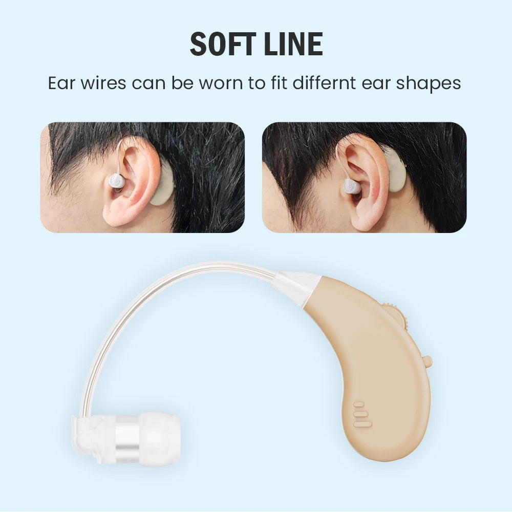 JINGHAO Rechargeable Hearing Aids BTE Ear Aids Sound Enhancer - Senior Support Goods