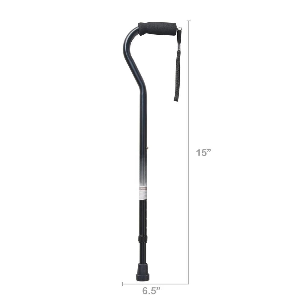 Ergonomic Adjustable Height Cane with Foam Grip for Stability - Senior Support Goods
