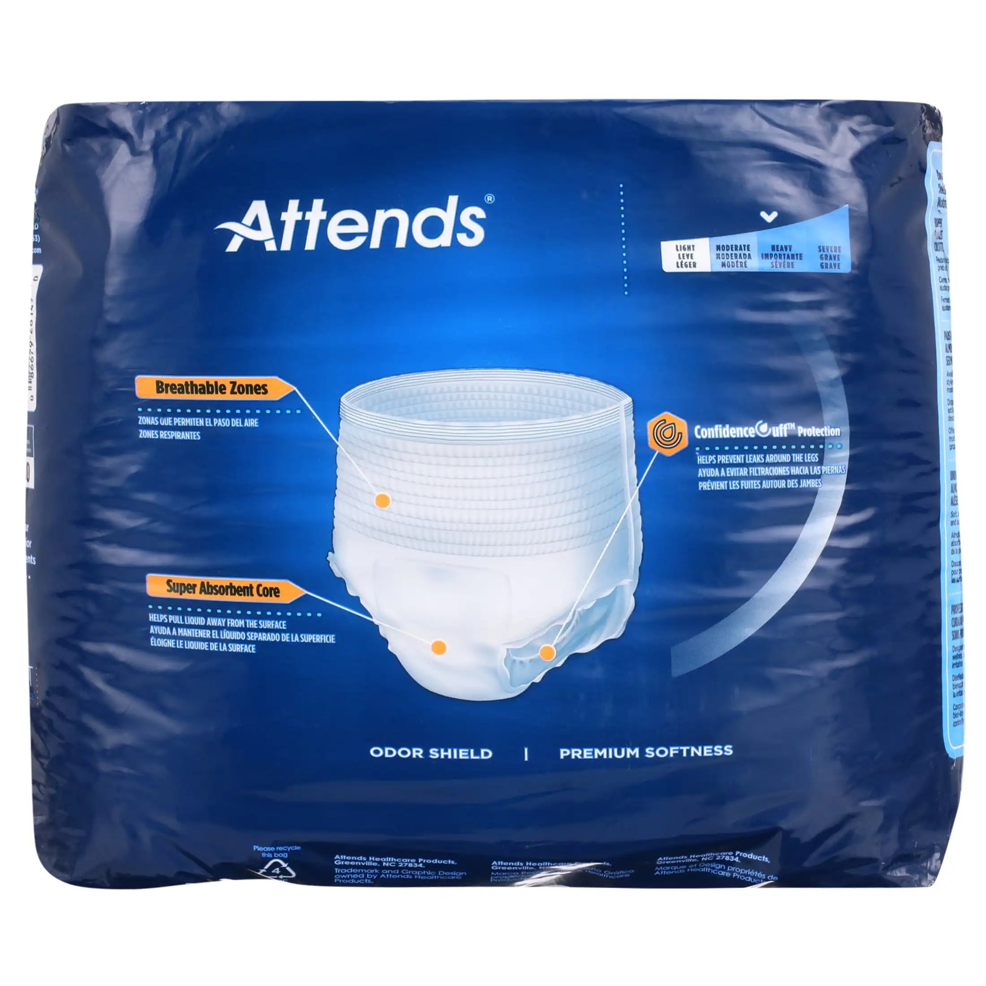 Incontinence Underwear, Heavy Absorbency, Large, 18 Count - Senior Support Goods