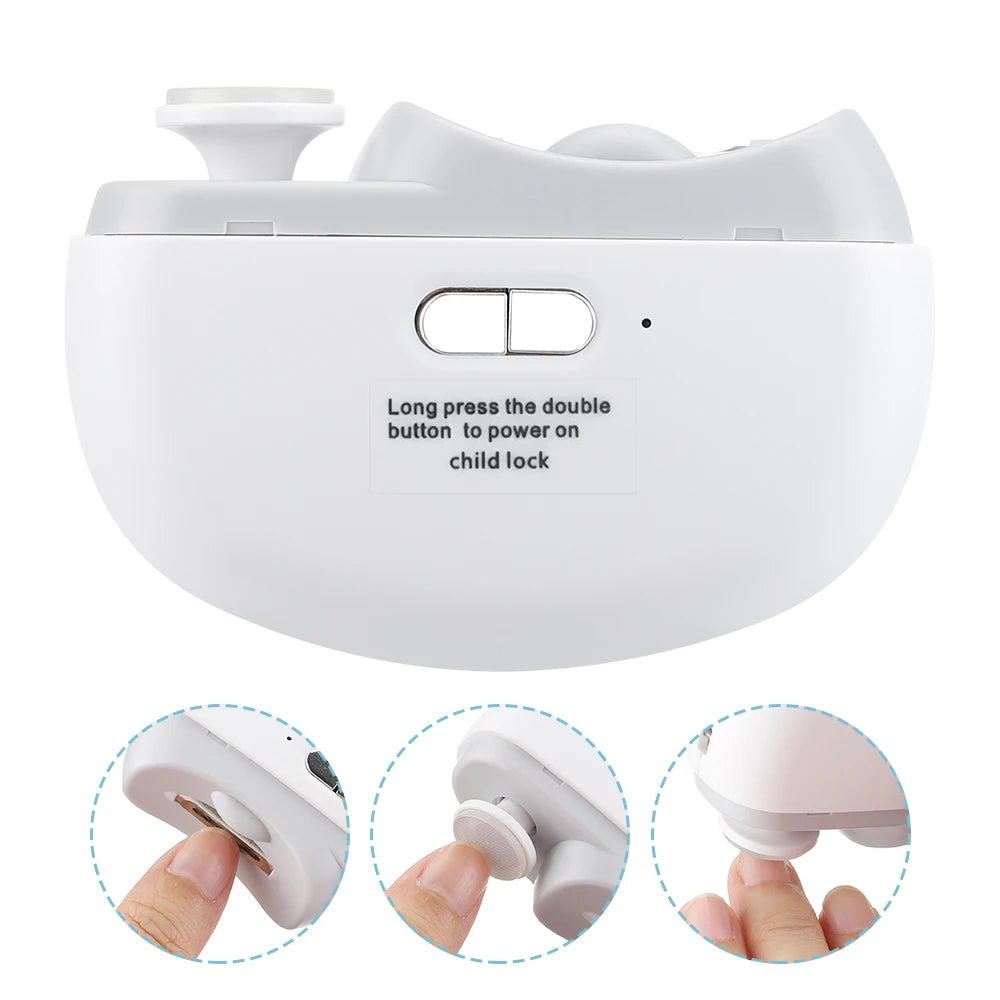 2 In 1 Electric Nail Clippers Manicure Anti-Splash Trimmer - Senior Support Goods