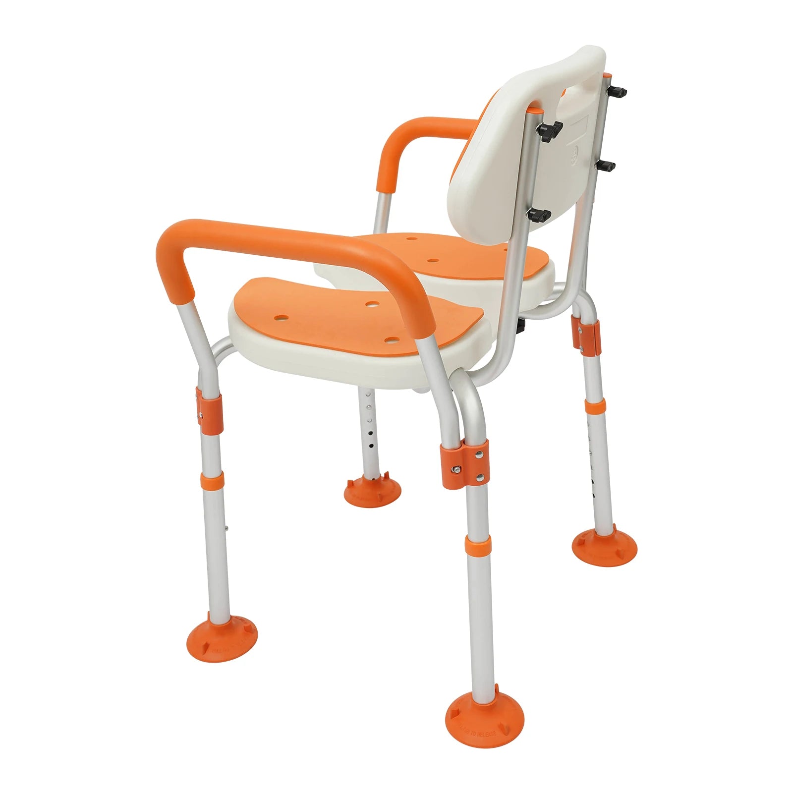 Folding Shower Seat with Adjustable Height and Armrests - Senior Support Goods