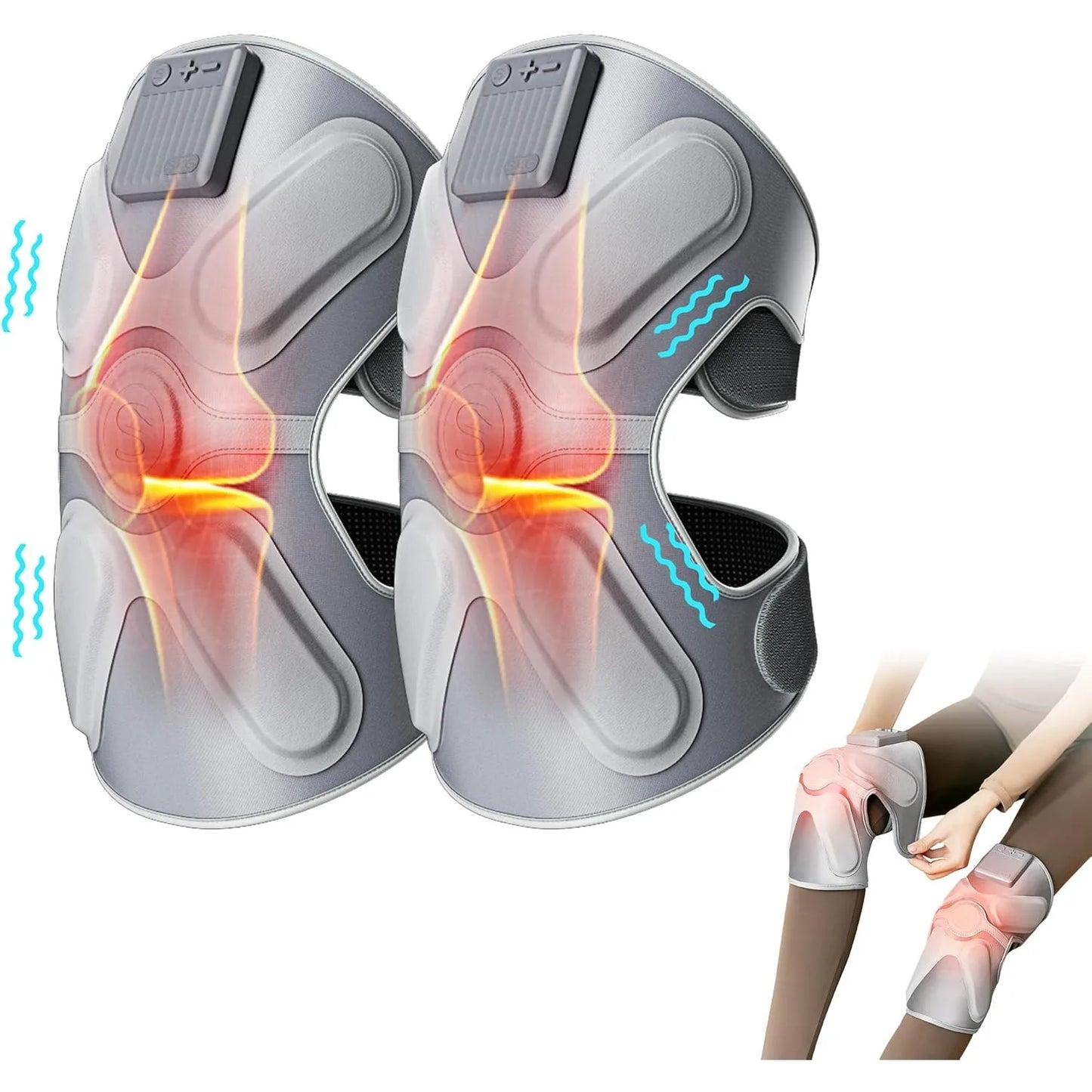 SKG Cordless Heated Knee Brace Massager for Pain Relief - Senior Support Goods