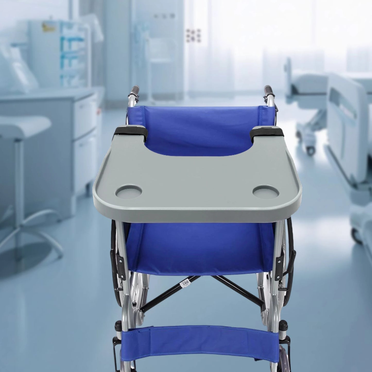 Wheelchair Tray Table - 20kg Capacity ABS with Cup Holder - Senior Support Goods