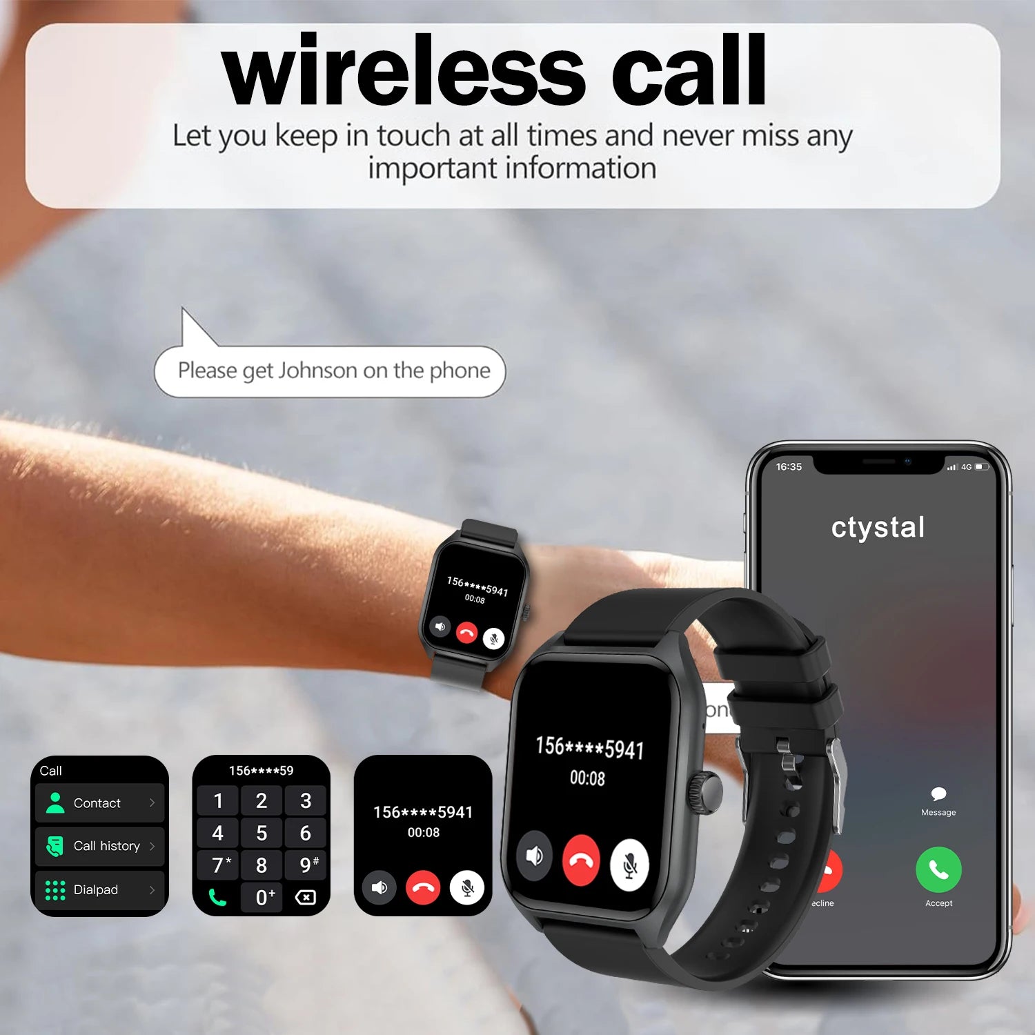 AI Voice Assistant Smart Watch for Men Women with HD Screen - Senior Support Goods