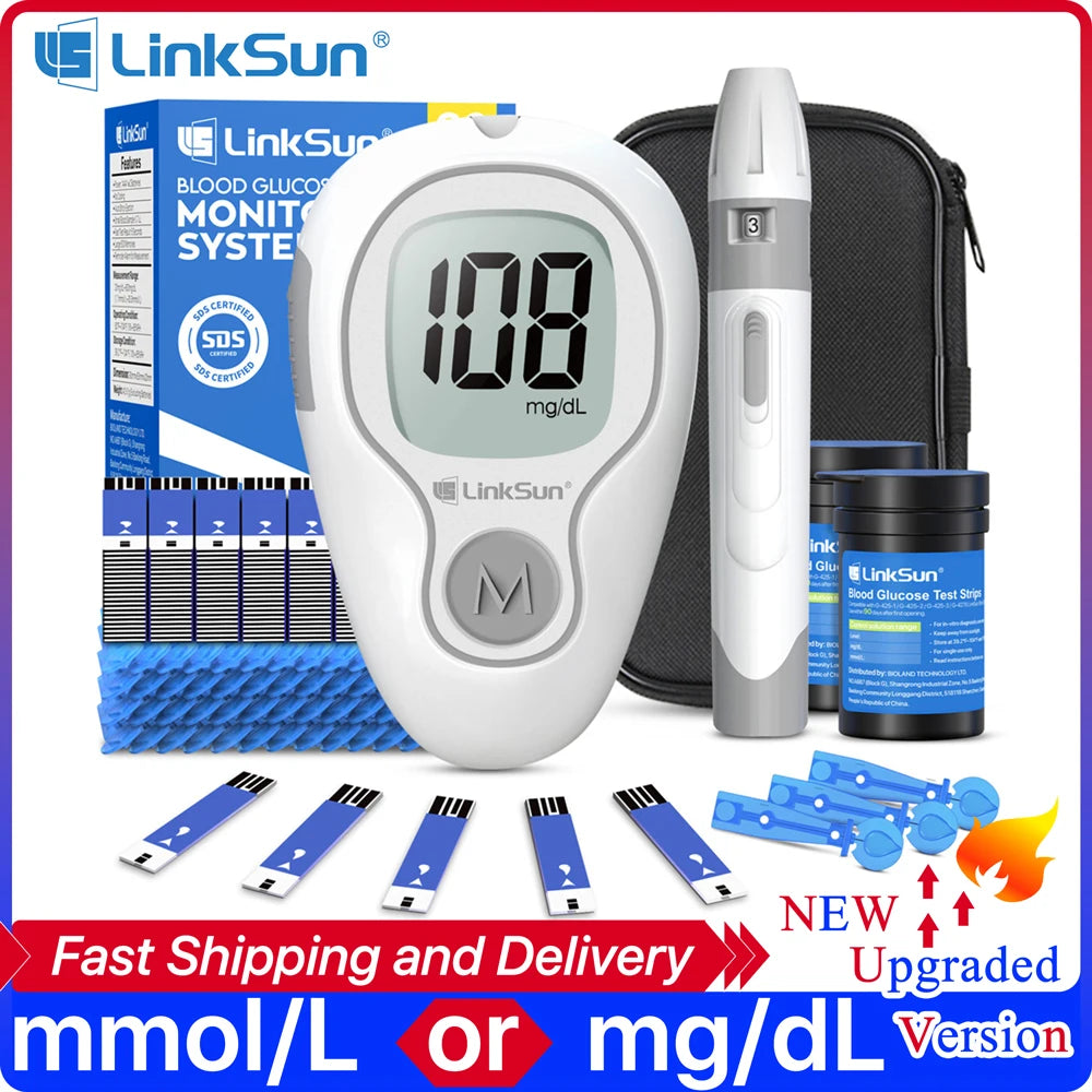 LinkSun G-425-3 Glucosemeter Complete Kit Blood Sugar Meter - Senior Support Goods