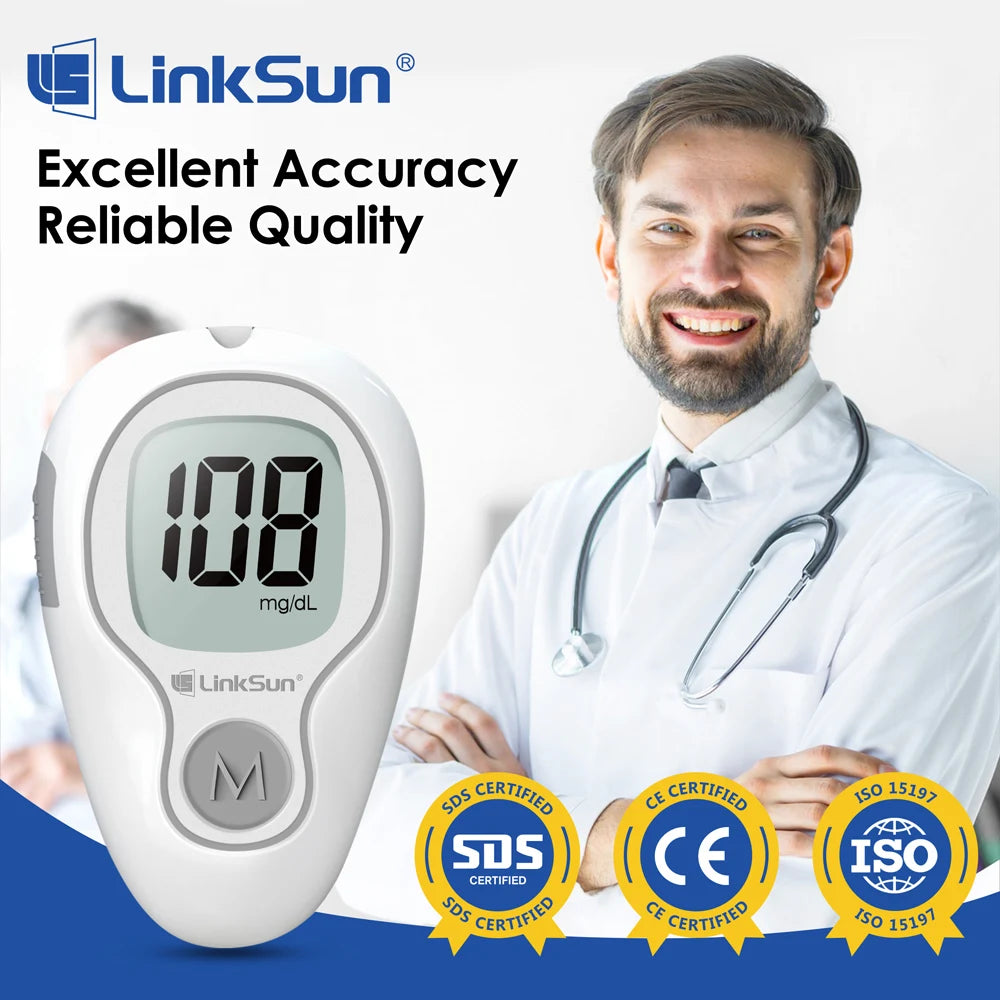 LinkSun G-425-3 Glucosemeter Complete Kit Blood Sugar Meter - Senior Support Goods