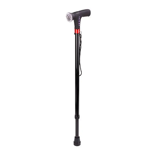 Collapsible Telescopic Cane Cushionable Handle Elder Cane LED - Senior Support Goods