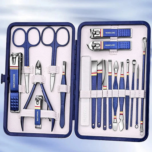 New High-Quality 19pcs Set Nail Cutter Set Stainless Steel - Senior Support Goods