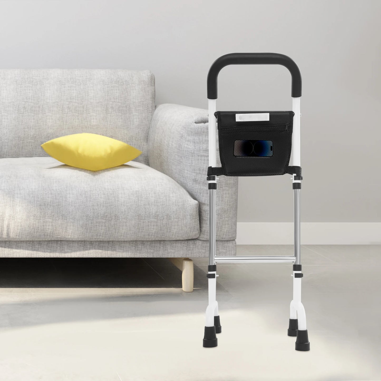 Standing Aid Rail Adjustable Height with Light Stable Bed - Senior Support Goods