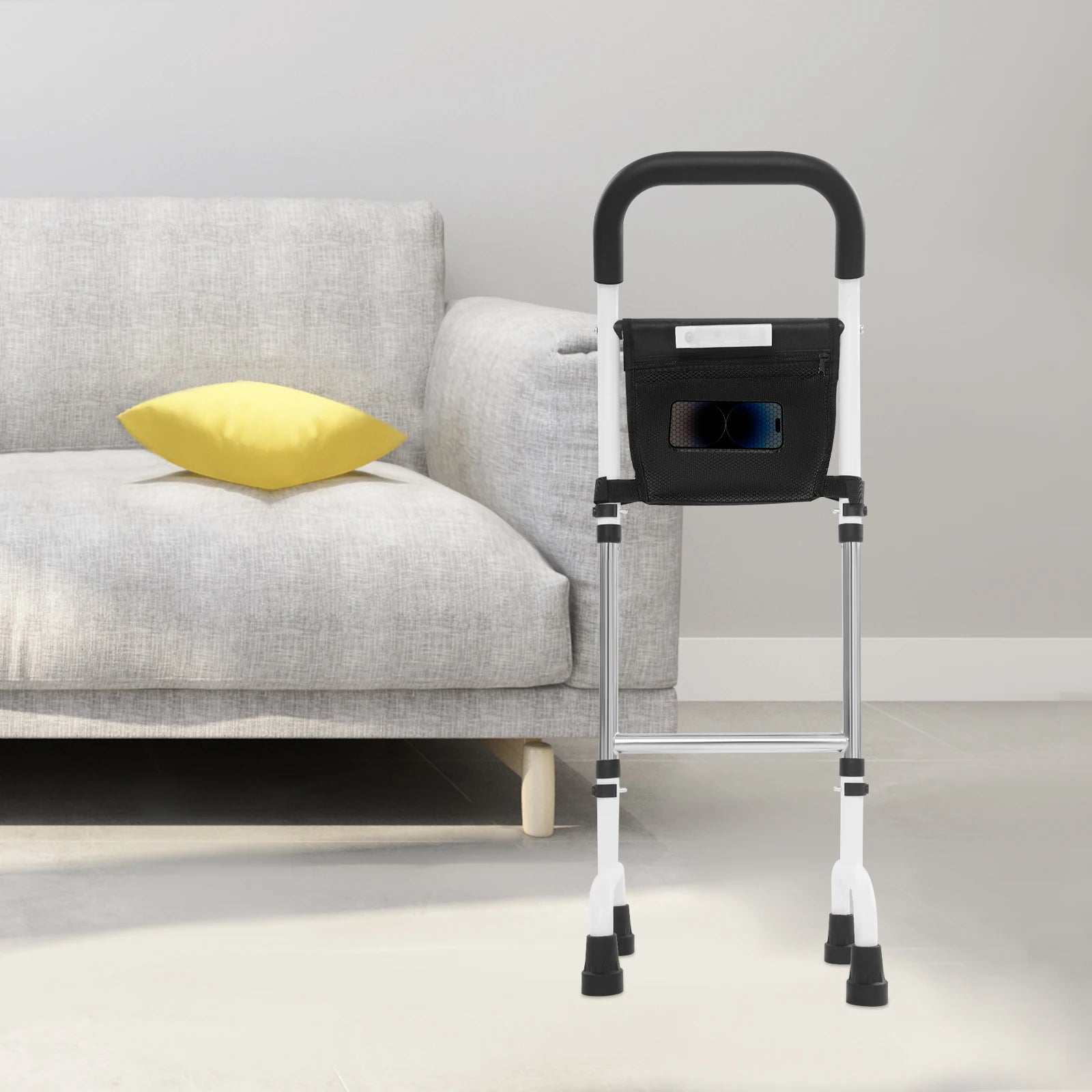 Standing Aid Rail Adjustable Height with Light Stable Bed - Senior Support Goods