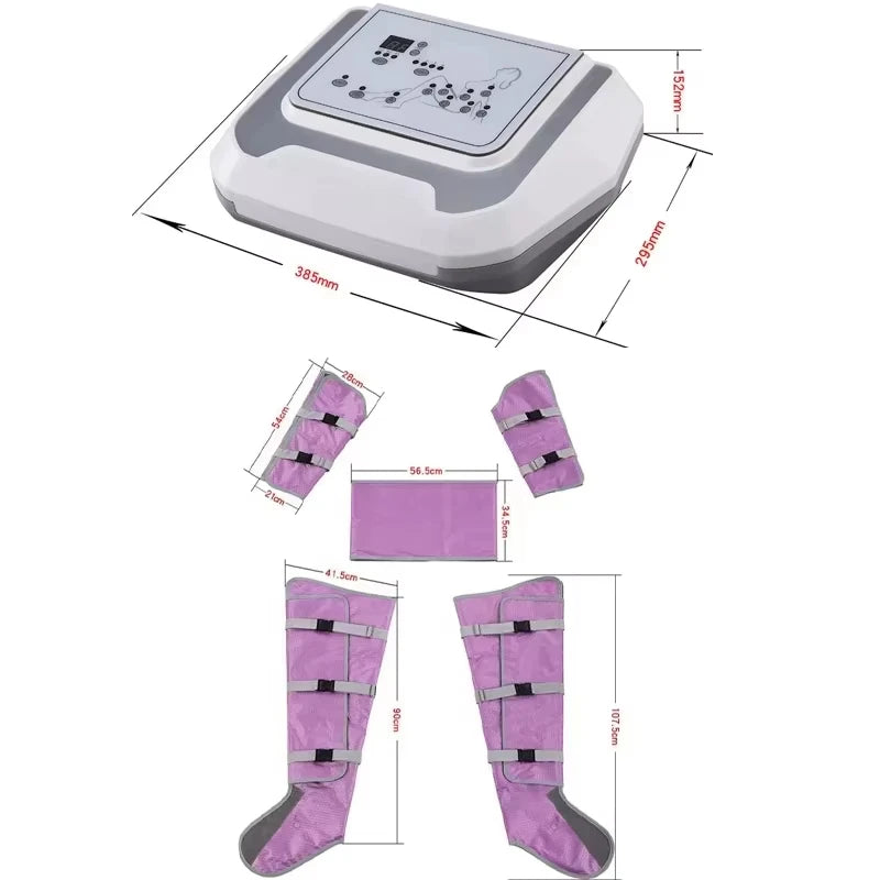 Pressotherapy Machine Purple Lymphatic Massage Device High-Precision - Senior Support Goods