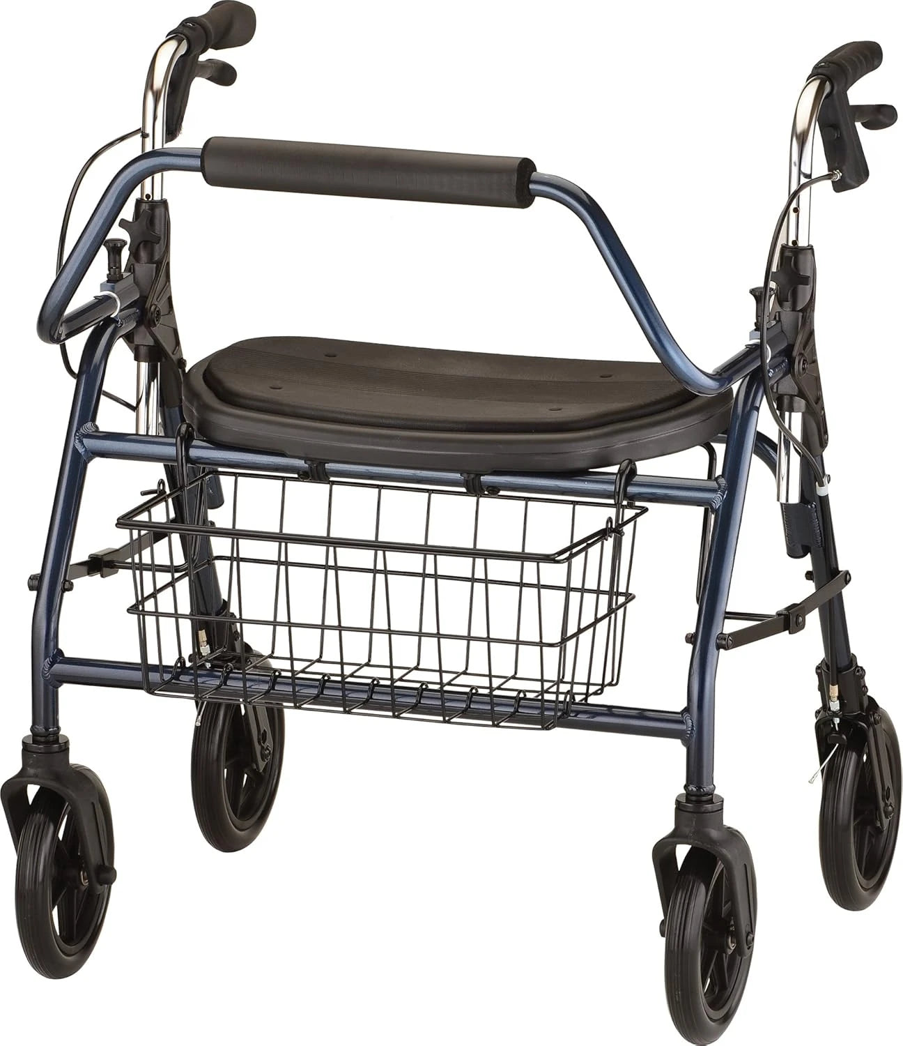 Mighty Mack Heavy Duty Rollator Walker 500 lb Capacity Blue - Senior Support Goods