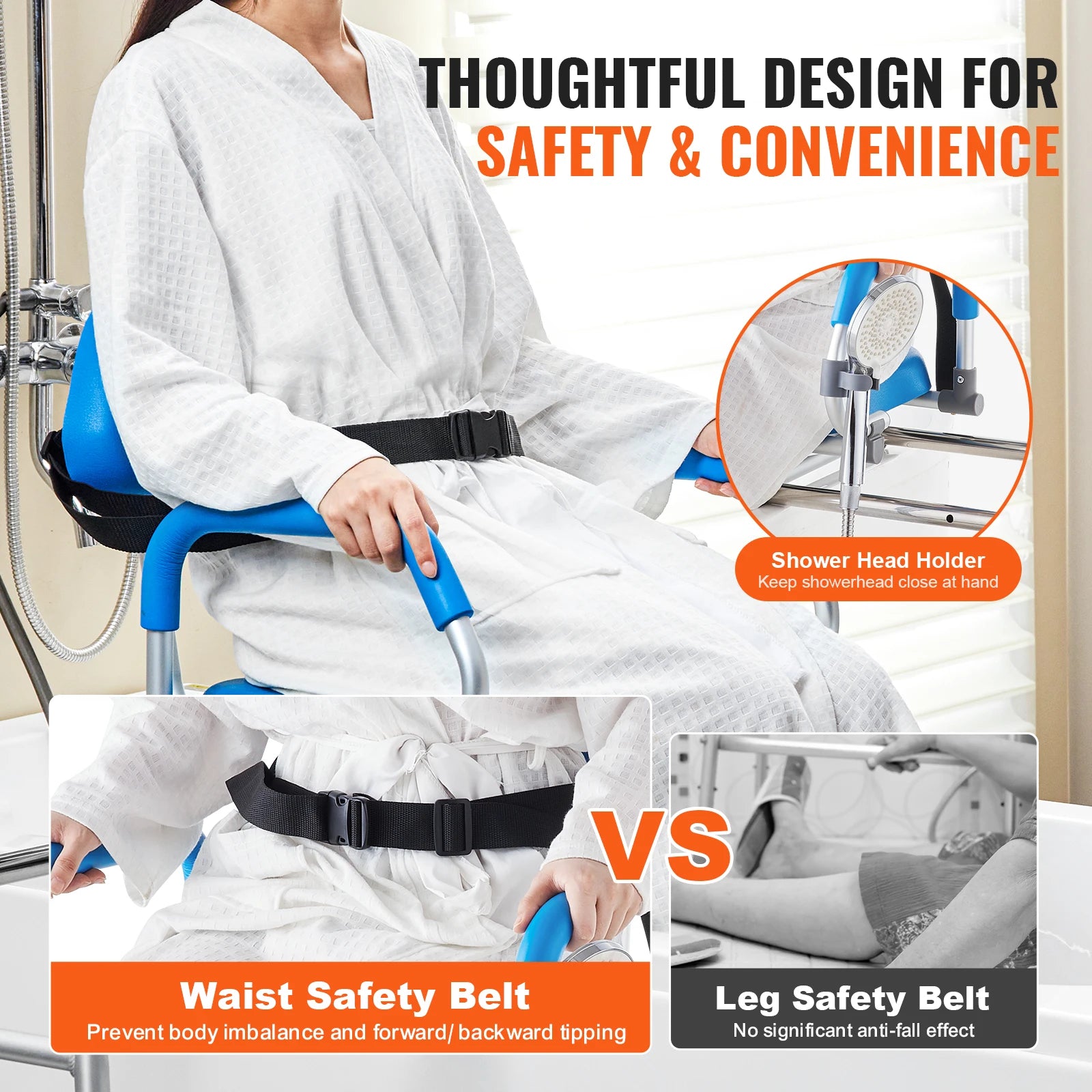 VEVOR Sliding Tub Transfer Bench with 360 Degree Swivel Seat - Senior Support Goods