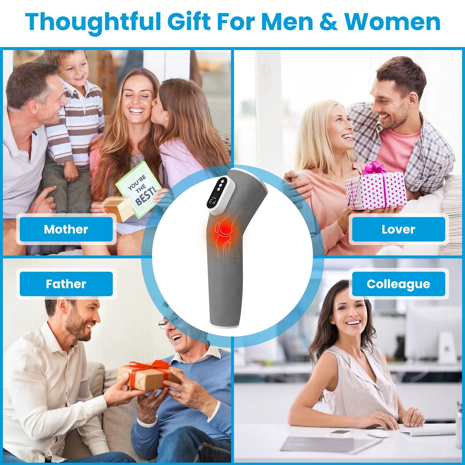 Smart Leg Massager Airbag Kneading Vibration Calf Massage Device - Senior Support Goods