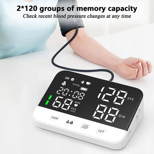 Blood Pressure Monitor Arm Cuff Tensiometer Digital Voice - Senior Support Goods