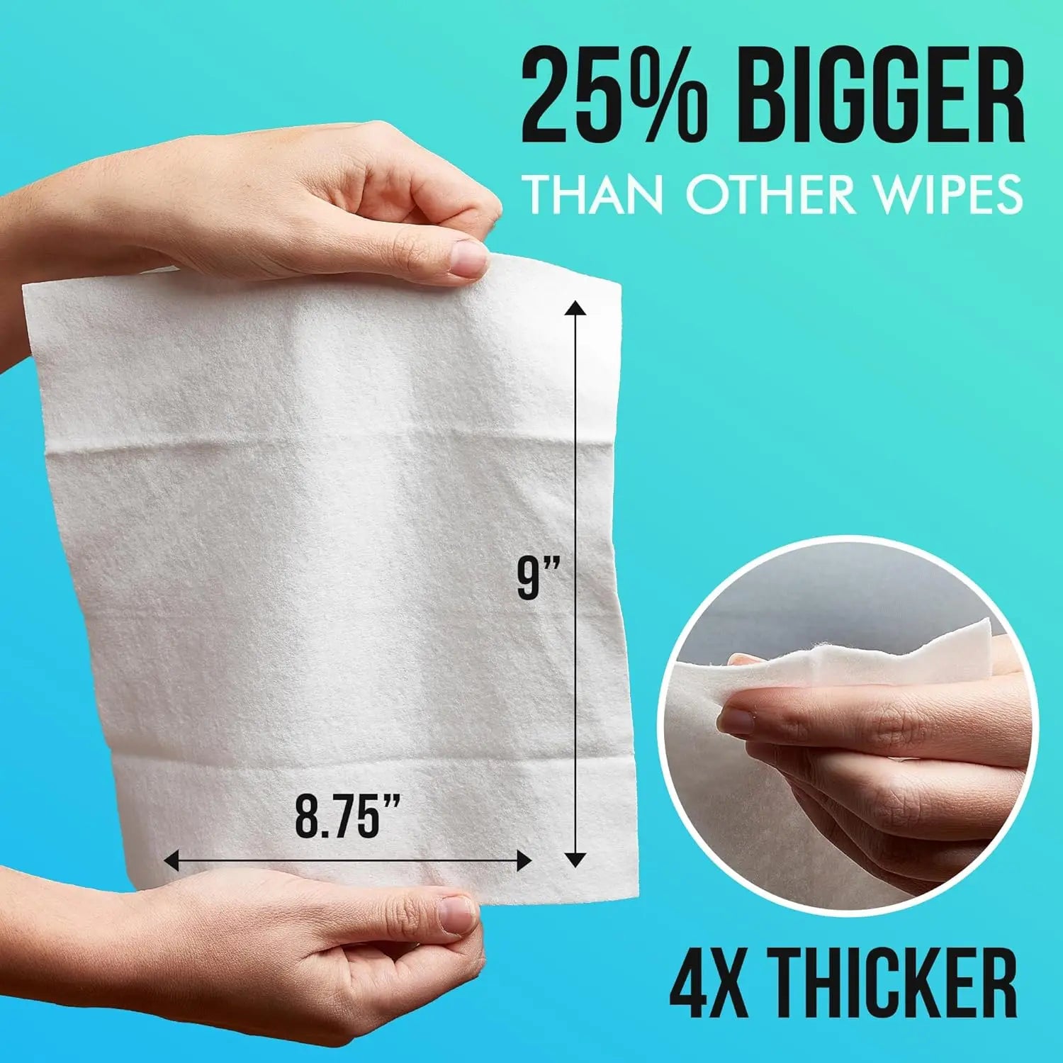 Extra Large Bath Wipes for Adults Bathing No Rinse 80 Count - Senior Support Goods