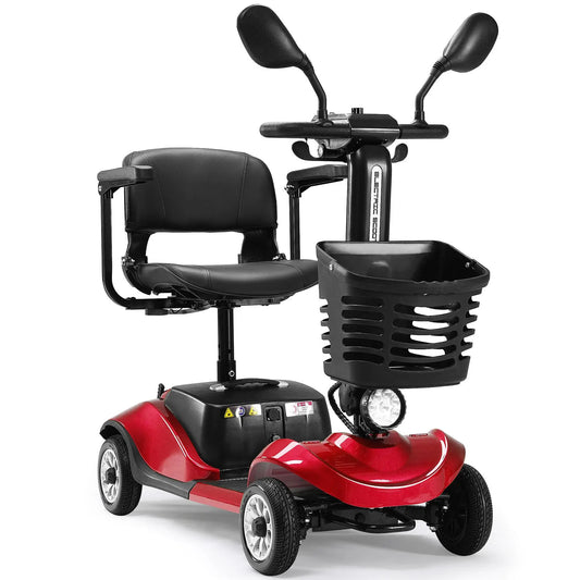 Foldable Electric Mobility Scooter with Light and Basket - Senior Support Goods