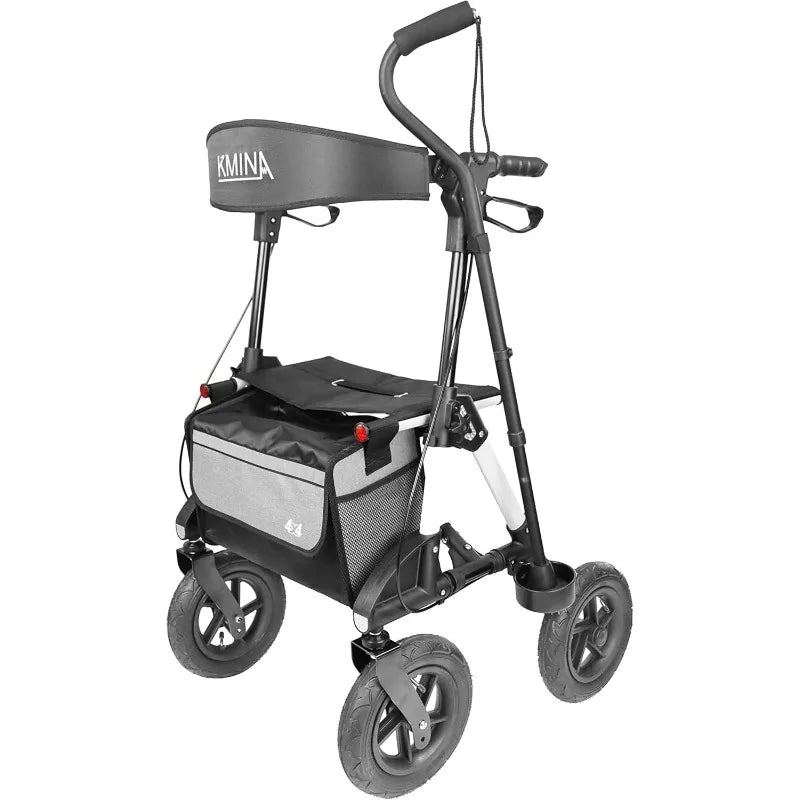 All Terrain Walkers for Seniors with Pneumatic Tires and Seat - Senior Support Goods