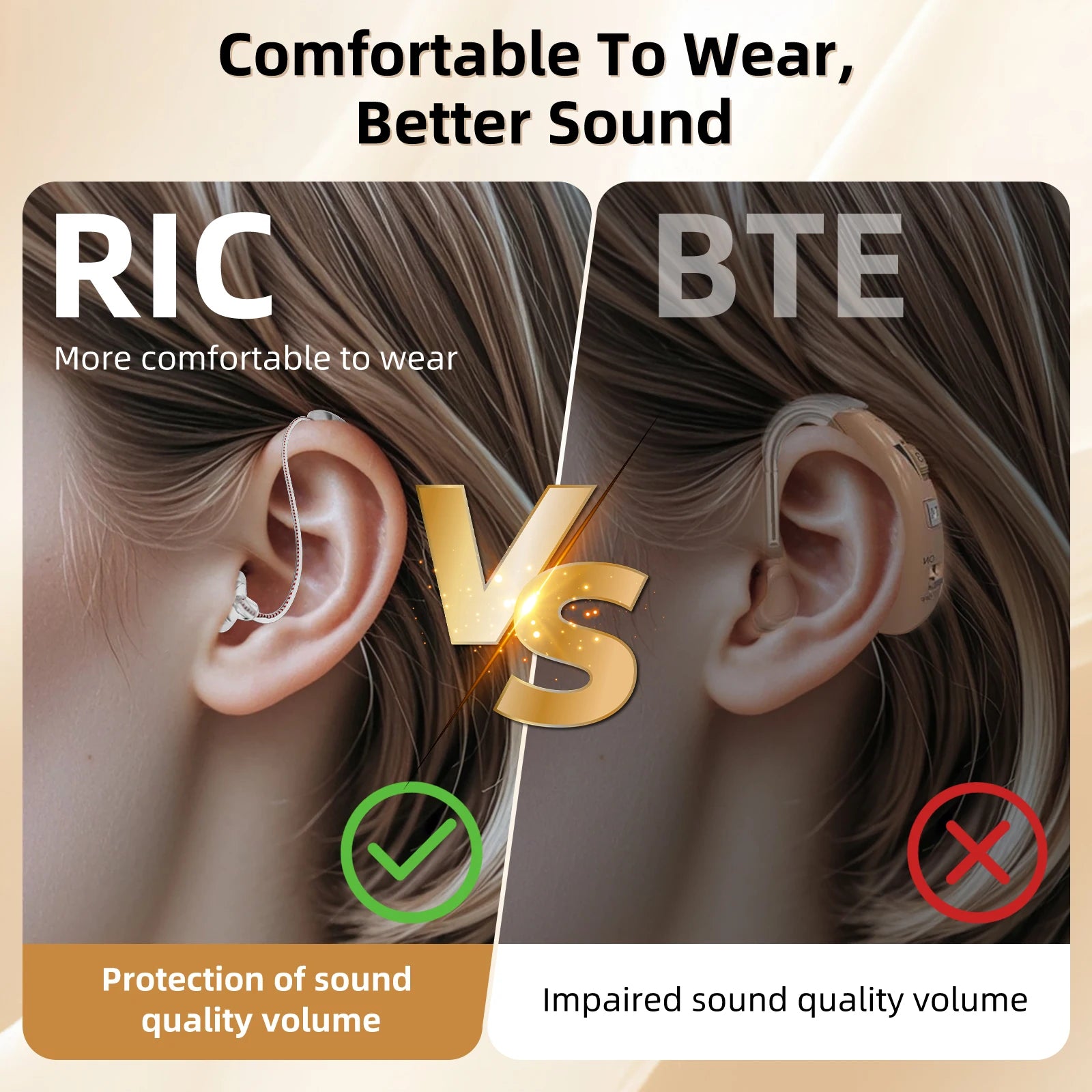 Rechargeable Hearing Aids Adults Invisible Digital Ear Amplifiers Volume Control - Senior Support Goods