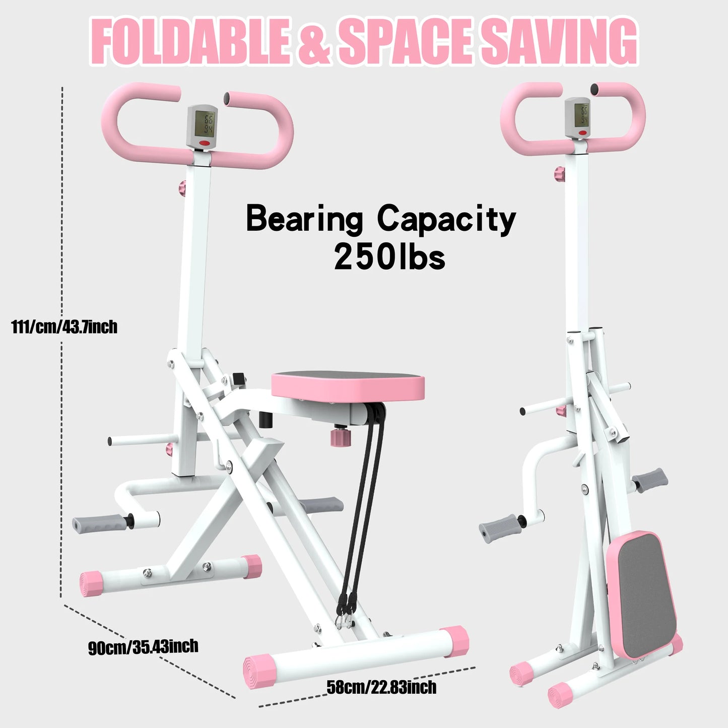 Squat Machine for Gluteus Maximus Training with Foldable Resistance Band - Senior Support Goods