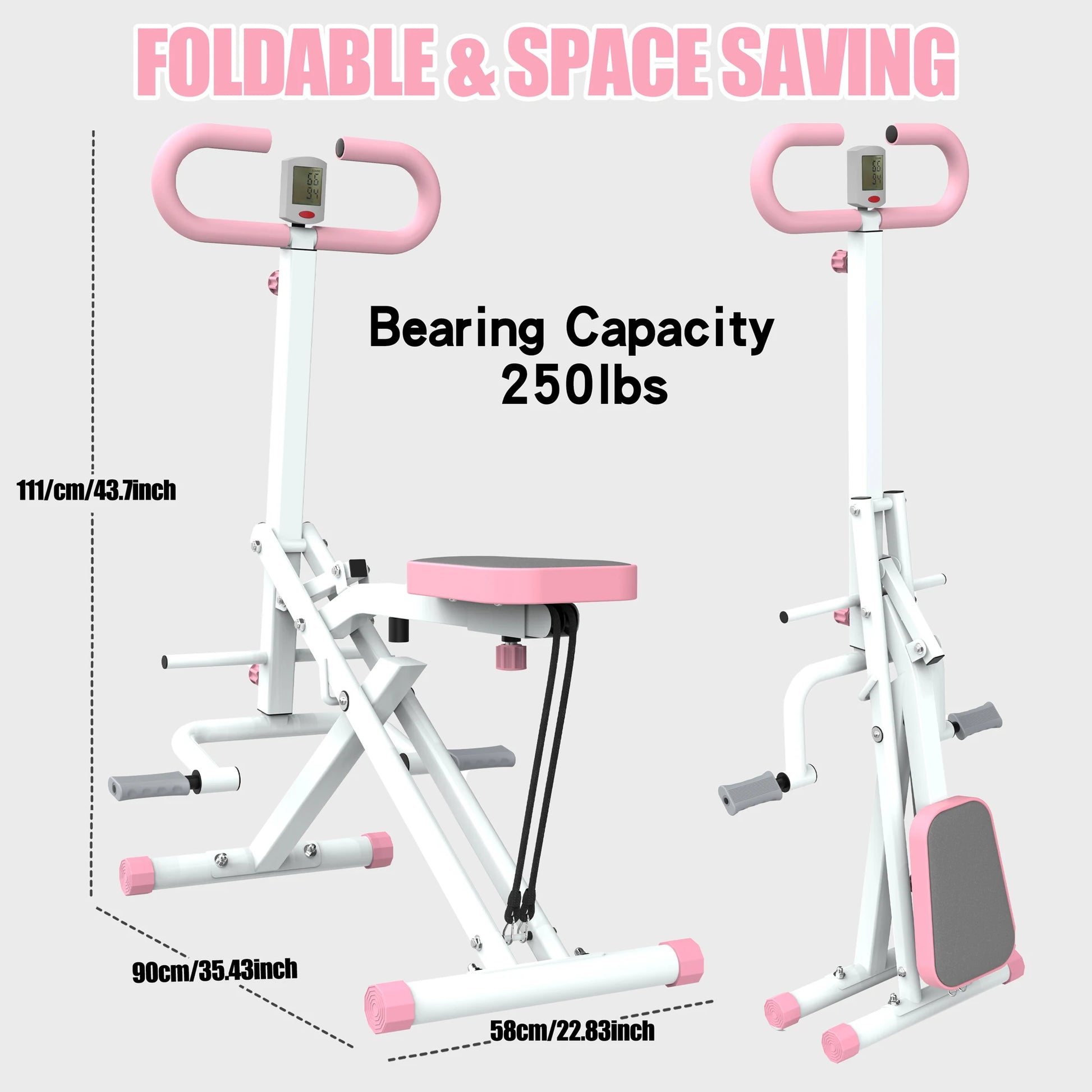 Squat Machine for Gluteus Maximus Training with Foldable Resistance Band - Senior Support Goods