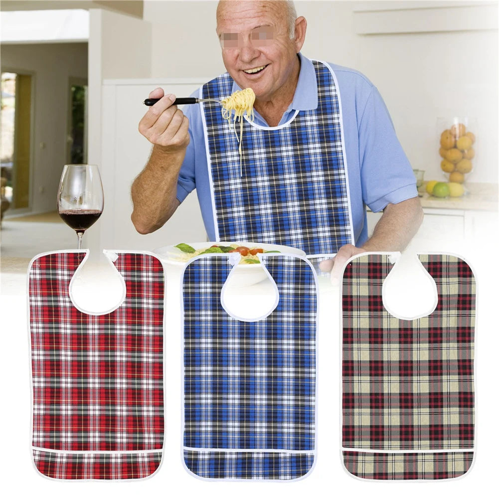 Clothing Protector Bib Adult Bib Waterproof Elder Mealtime Aid - Senior Support Goods