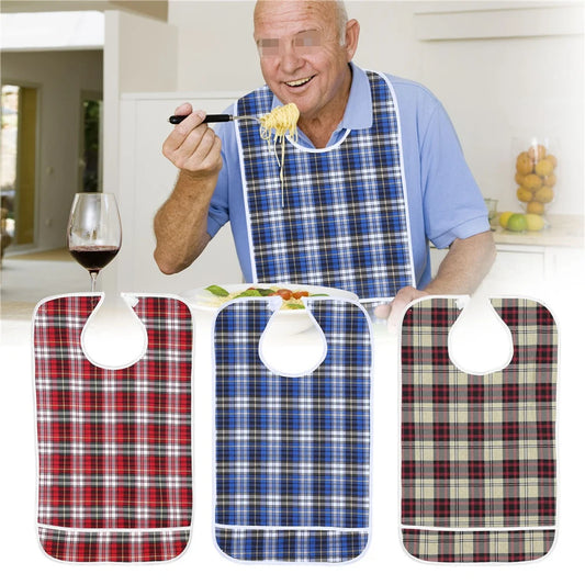 Clothing Protector Bib Adult Bib Waterproof Elder Mealtime Aid - Senior Support Goods