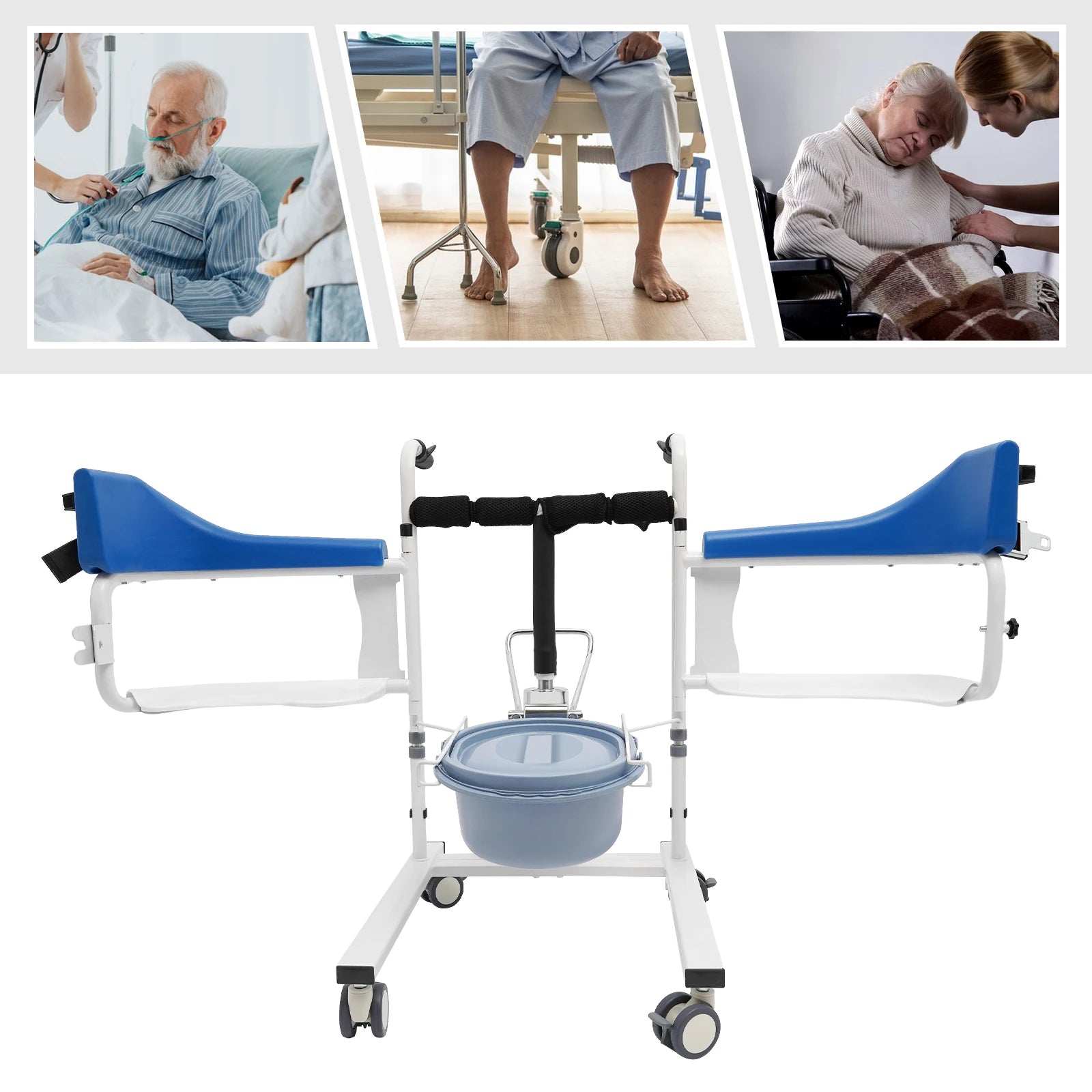 Transfer Lift Chair with Adjustable Height and 198.4 lbs Capacity - Senior Support Goods