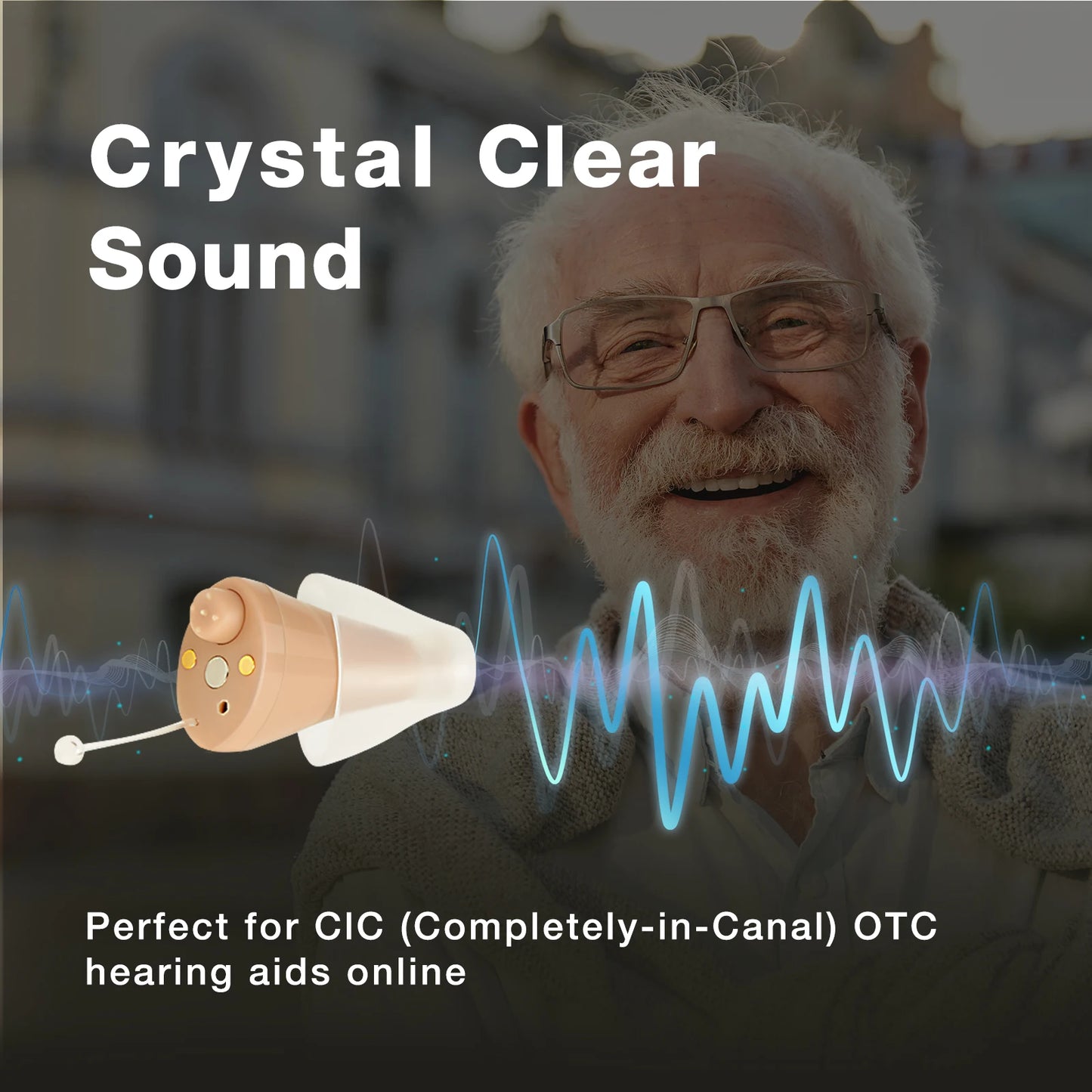 Hearing Aids CIC Binaural Rechargeable Digital For Adults - Senior Support Goods