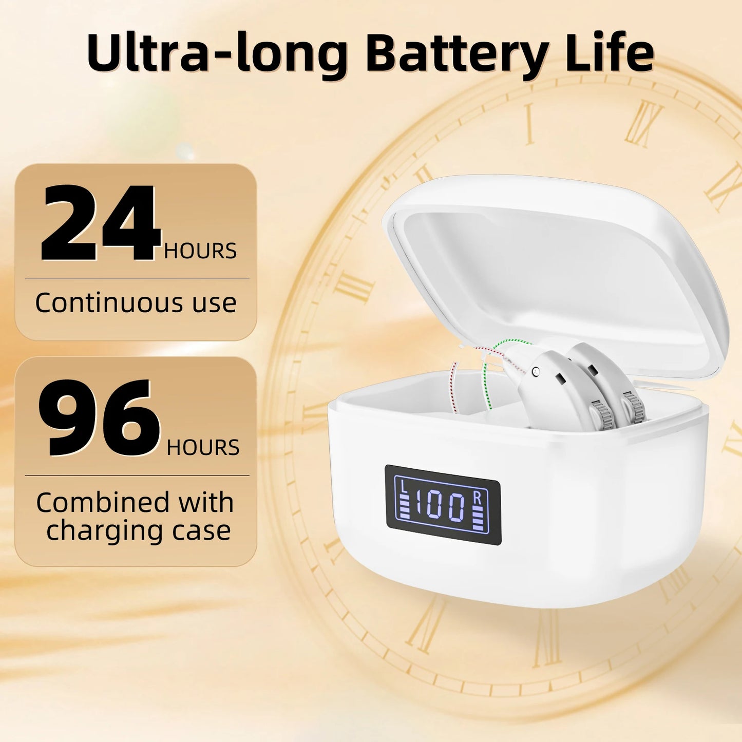 Rechargeable Hearing Aids Adults Invisible Digital Ear Amplifiers Volume Control - Senior Support Goods